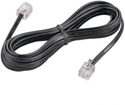 99 Gems 10 Meter Network Cable(Compatible with Corded Landline Phone, Black)