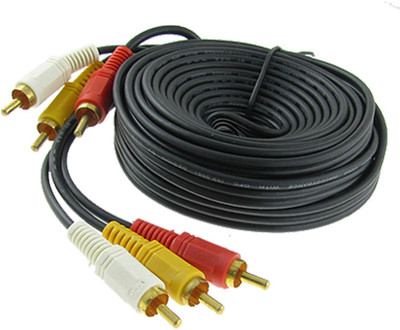 Redeemer High Quality 10 Meter 3 RCA Audio Video Cable(Compatible with TV, DVD, Set top Boxes, Black)
Redeemer High Quality 10 Meter 3 RCA Audio Video Cable(Compatible with TV, DVD, Set top Boxes, Black)