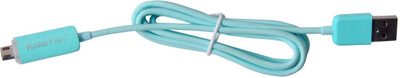 Kolorfish LED Micro USB Cable Charging Data Sync Blue Micro USB Cable(All Smartphones, Tablets and MP3 player, Blue, Sync and Charge Cable)
Kolorfish LED Micro USB Cable Charging Data Sync Blue Micro USB Cable(All Smartphones, Tablets and MP3 player, Blue, Sync and Charge Cable)