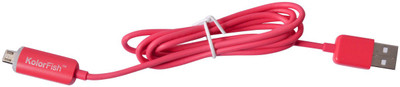Kolorfish LED Micro USB Cable Charging Data Sync Pink Micro USB Cable(All Smartphones, Tablets and MP3 player, Pink, Sync and Charge Cable)
Kolorfish LED Micro USB Cable Charging Data Sync Pink Micro USB Cable(All Smartphones, Tablets and MP3 player, Pink, Sync and Charge Cable)