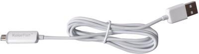 Kolorfish LED Micro USB Cable Charging Data Sync White Micro USB Cable(All Smartphones, Tablets and MP3 player, White, Sync and Charge Cable)
Kolorfish LED Micro USB Cable Charging Data Sync White Micro USB Cable(All Smartphones, Tablets and MP3 player, White, Sync and Charge Cable)
