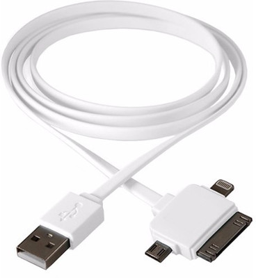 CheckSums 11650 3 in 1 Flat Usb Cable Combo - Micro Usb (Android) + Iphone 4 USB + Iphone 5 USB - (High Speed 2.4 Amp) Charging Cable White USB Cable(White)
CheckSums 11650 3 in 1 Flat Usb Cable Combo - Micro Usb (Android) + Iphone 4 USB + Iphone 5 USB - (High Speed 2.4 Amp) Charging Cable White USB Cable(White)