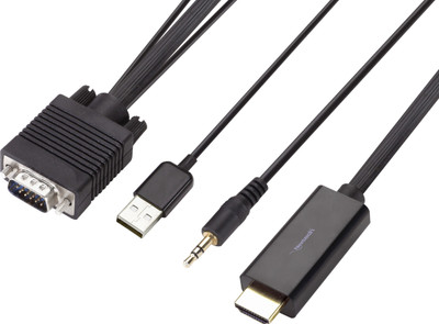 Nextech High Speed VGA (M) to HDMI (F) Audio Support Adapter Cable VGA Cable(Compatible with Mobile, Laptop, Tablet, Mp3, Gaming Device, Black)
Nextech High Speed VGA (M) to HDMI (F) Audio Support Adapter Cable VGA Cable(Compatible with Mobile, Laptop, Tablet, Mp3, Gaming Device, Black)