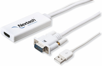 Nextech High Speed VGA (Male) to HDMI (Female) Audio Support Adapter VGA Cable(Compatible with Mobile, Laptop, Tablet, Mp3, Gaming Device, White)
Nextech High Speed VGA (Male) to HDMI (Female) Audio Support Adapter VGA Cable(Compatible with Mobile, Laptop, Tablet, Mp3, Gaming Device, White)