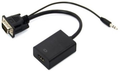Jinali VGA Male to HDMI Female with Sound Adapter for Short Distance VGA Cable(Compatible with Mobile, Laptop, Tablet, Mp3, Gaming Device, Black)
Jinali VGA Male to HDMI Female with Sound Adapter for Short Distance VGA Cable(Compatible with Mobile, Laptop, Tablet, Mp3, Gaming Device, Black)