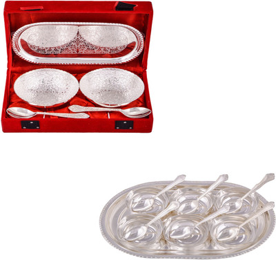 G S Museum 2 Flower Bowl with Spoon and Tray and 6 Square Bowl with Spoon and Tray Bowl Spoon Tray Serving Set
G S Museum 2 Flower Bowl with Spoon and Tray and 6 Square Bowl with Spoon and Tray Bowl Spoon Tray Serving Set