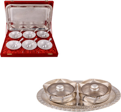 G S Museum 6 Mor Bowl with Spoon and Tray and 2 Small Tai Loti Set Bowl Spoon Tray Serving Set(Pack of 16)
G S Museum 6 Mor Bowl with Spoon and Tray and 2 Small Tai Loti Set Bowl Spoon Tray Serving Set(Pack of 16)