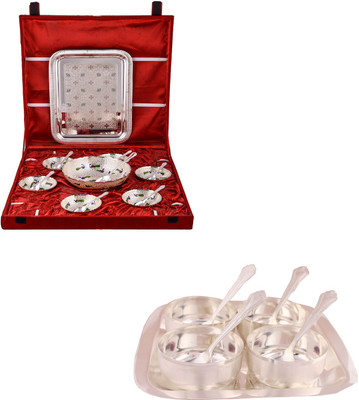 G S Museum Pudding Set and Premium 4 Bowl Set with Rectangle Tray Bowl Spoon Tray Serving Set(Pack of 24)
G S Museum Pudding Set and Premium 4 Bowl Set with Rectangle Tray Bowl Spoon Tray Serving Set(Pack of 24)