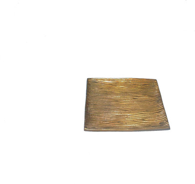 Art N Crafts Aluminium Decorative Platter(Gold)