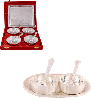 G S Museum 4 Flower Bowl with Spoon and Tray and Premium 2 Bowl Set with Oval Tray Bowl Spoon Tray Serving Set(Pack of 14)
G S Museum 4 Flower Bowl with Spoon and Tray and Premium 2 Bowl Set with Oval Tray Bowl Spoon Tray Serving Set(Pack of 14)