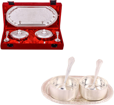 G S Museum Supari Set with Spoon and Premium 2 Bowl Set with Oval Tray Bowl Spoon Tray Serving Set
G S Museum Supari Set with Spoon and Premium 2 Bowl Set with Oval Tray Bowl Spoon Tray Serving Set