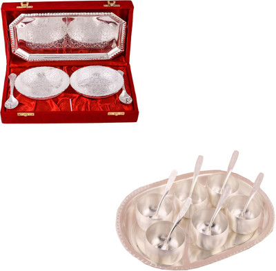 G S Museum 2 Mor Bowl with Spoon and Tray and 3" Met Finish 6 Bowl Set with Oval Tray Bowl Spoon Tray Serving Set
G S Museum 2 Mor Bowl with Spoon and Tray and 3" Met Finish 6 Bowl Set with Oval Tray Bowl Spoon Tray Serving Set