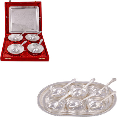 G S Museum 4 Flower Bowl with Spoon and Tray and 6 Square Bowl with Spoon and Tray Bowl Spoon Tray Serving Set(Pack of 22)
G S Museum 4 Flower Bowl with Spoon and Tray and 6 Square Bowl with Spoon and Tray Bowl Spoon Tray Serving Set(Pack of 22)