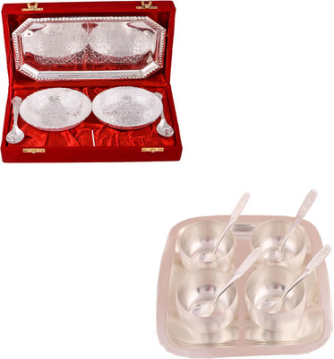 G S Museum 2 Mor Bowl with Spoon and Tray and 3" Met Finish 4 Bowl Set with Rectangle Tray Bowl Spoon Tray Serving Set
G S Museum 2 Mor Bowl with Spoon and Tray and 3" Met Finish 4 Bowl Set with Rectangle Tray Bowl Spoon Tray Serving Set