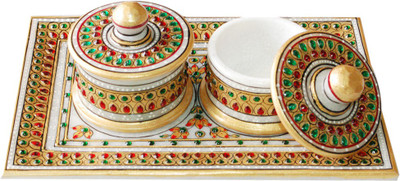 Shreeng Gold Painted Tray with 2 Utility containers Stoneware Decorative Platter(Multicolor, Pack of 3)
Shreeng Gold Painted Tray with 2 Utility containers Stoneware Decorative Platter(Multicolor, Pack of 3)