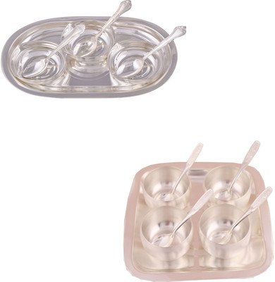 G S Museum 3 Square Bowl with Spoon and Tray and 3" Met Finish 4 Bowl Set with Rectangle Tray Bowl Spoon Tray Serving Set
G S Museum 3 Square Bowl with Spoon and Tray and 3" Met Finish 4 Bowl Set with Rectangle Tray Bowl Spoon Tray Serving Set