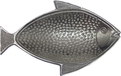 Art N Crafts Aluminium Decorative Platter(Silver)