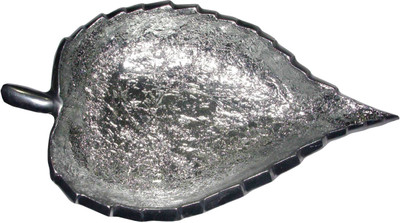 Art N Crafts Aluminium Decorative Platter(Silver)