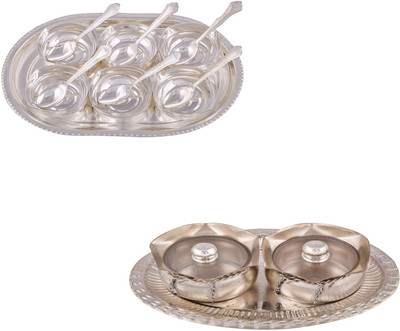 G S Museum 6 Square Bowl with Spoon and Tray and 2 Small Tai Loti Set Bowl Spoon Tray Serving Set
G S Museum 6 Square Bowl with Spoon and Tray and 2 Small Tai Loti Set Bowl Spoon Tray Serving Set