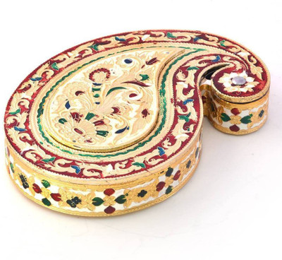 Shree Sai Handicraft Decorative Golden Meenakari Work Paisley Design Dryfruit Box Wooden Decorative Platter(Gold)
Shree Sai Handicraft Decorative Golden Meenakari Work Paisley Design Dryfruit Box Wooden Decorative Platter(Gold)