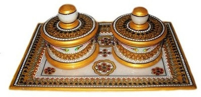JaipurCrafts Rectangle Marble Tray With Utility Containers Stoneware Decorative Platter(Multicolor)
JaipurCrafts Rectangle Marble Tray With Utility Containers Stoneware Decorative Platter(Multicolor)