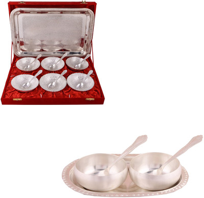 G S Museum 6 Mor Bowl with Spoon and Tray and 3.5" Met Finish 2 Bowl Set with Oval Tray Bowl Spoon Tray Serving Set(Pack of 18)
G S Museum 6 Mor Bowl with Spoon and Tray and 3.5" Met Finish 2 Bowl Set with Oval Tray Bowl Spoon Tray Serving Set(Pack of 18)