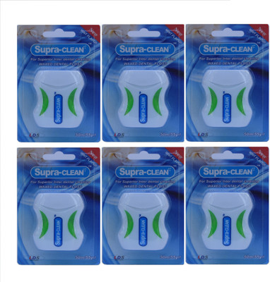 Supraclean Waxed Dental FLoss(5000 cm, Pack of 6)