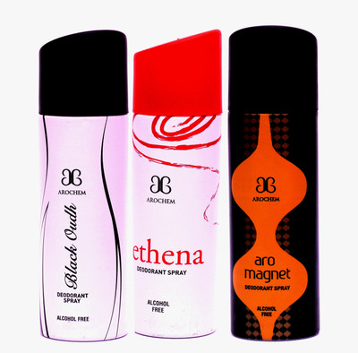 Arochem Combo Black Oudh Ethena Magnet Deodorant Spray - For Men & Women(600 ml, Pack of 3)
Arochem Combo Black Oudh Ethena Magnet Deodorant Spray - For Men & Women(600 ml, Pack of 3)
