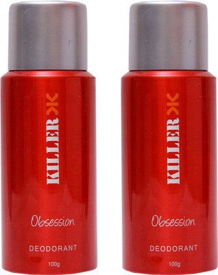 Killer 2 Obsession Deo Deodorant Spray - For Men & Women(200 g, Pack of 2)