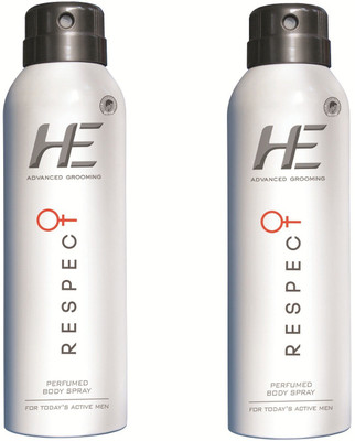 HE DEO Body Perfumed (Respect) 150 ml * 2 Body Spray - For Men(300 ml, Pack of 2)
HE DEO Body Perfumed (Respect) 150 ml * 2 Body Spray - For Men(300 ml, Pack of 2)