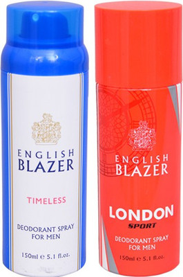 English Blazer 1 LONDON SPORT::1 TIMELESS Deodorant Spray - For Men(300 g, Pack of 3)
English Blazer 1 LONDON SPORT::1 TIMELESS Deodorant Spray - For Men(300 g, Pack of 3)