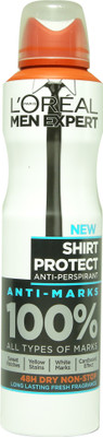 L'Oreal Paris Shirt Protect Long Lasting Anti-Perspiran With Ayur Soap Deodorant Spray - For Men(250 ml)
L'Oreal Paris Shirt Protect Long Lasting Anti-Perspiran With Ayur Soap Deodorant Spray - For Men(250 ml)