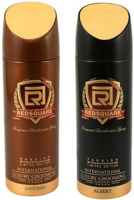 Red Square ANTONIO ALBERT Combo Set of 2 Deodorant Spray - For Men(175 ml, Pack of 2)
Red Square ANTONIO ALBERT Combo Set of 2 Deodorant Spray - For Men(175 ml, Pack of 2)