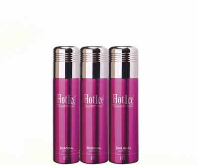 Hot Ice Scandal For Women Value Pack Deodorant Spray - For Women(600 ml, Pack of 3)
Hot Ice Scandal For Women Value Pack Deodorant Spray - For Women(600 ml, Pack of 3)