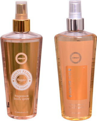 Armaf 1 VANITY FEMME::1 HUNTER HOMME Body Mist - For Men & Women(500 ml, Pack of 2)
Armaf 1 VANITY FEMME::1 HUNTER HOMME Body Mist - For Men & Women(500 ml, Pack of 2)
