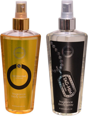 Armaf 1 EDITION ONE FEMME::1 TAG HIM Body Mist - For Men & Women(500 ml, Pack of 2)
Armaf 1 EDITION ONE FEMME::1 TAG HIM Body Mist - For Men & Women(500 ml, Pack of 2)