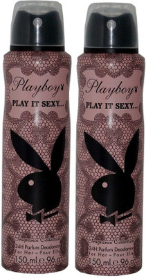Playboy Pack of 2 Play It Sexy Women Deo Deodorant Spray - For Women(300 ml, Pack of 2)