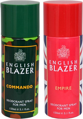 English Blazer 1 COMMANDO::1 EMPIRE Deodorant Spray - For Men(200 g, Pack of 2)