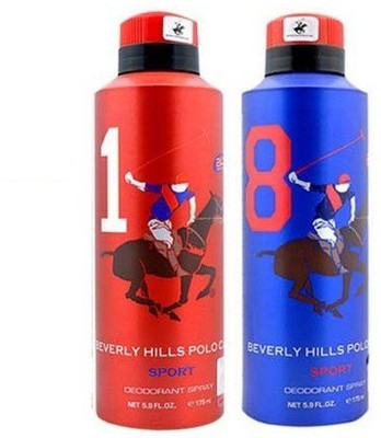 Beverly Hills Polo Club Sport Deo no. 1 and 8 Deodorant Spray - For Men(350 ml, Pack of 2)
Beverly Hills Polo Club Sport Deo no. 1 and 8 Deodorant Spray - For Men(350 ml, Pack of 2)