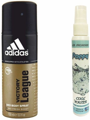 ADIDAS Adidas Victory League Deo + Poppy Spray Freshener Cool Water Free Deodorant Spray - For Men & Women(150 ml)
ADIDAS Adidas Victory League Deo + Poppy Spray Freshener Cool Water Free Deodorant Spray - For Men & Women(150 ml)