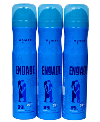 Engage SPELL Deodorant Spray - For Women(450 ml, Pack of 3)