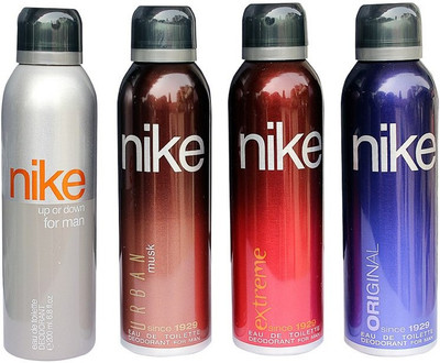 Nike Up or Down Urban Musk Extreme Original Body Spray - For Men(800 ml, Pack of 4)
Nike Up or Down Urban Musk Extreme Original Body Spray - For Men(800 ml, Pack of 4)