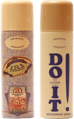 Lomani do it and elpaso Deodorant Spray - For Men(400 ml, Pack of 2)