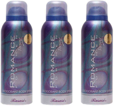 Rasasi Romance Men Forever Deo Spray Set 3-GV Body Mist - For Men(200 ml, Pack of 3)
Rasasi Romance Men Forever Deo Spray Set 3-GV Body Mist - For Men(200 ml, Pack of 3)