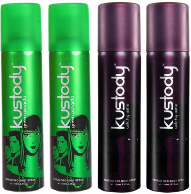 Kustody Green Gangsta & Witchy Wine Deodorant Spray - For Men & Women(150 ml, Pack of 4)
Kustody Green Gangsta & Witchy Wine Deodorant Spray - For Men & Women(150 ml, Pack of 4)