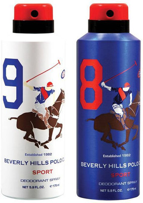 Beverly Hills Polo Club Combo Deodorants No 8 & 9 Body Spray - For Men(350 ml, Pack of 2)
Beverly Hills Polo Club Combo Deodorants No 8 & 9 Body Spray - For Men(350 ml, Pack of 2)