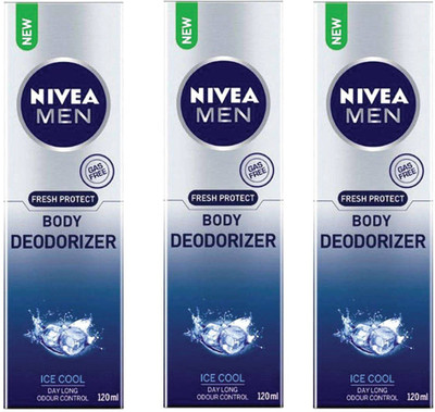 Nivea Men ice cool deodorant pack of 3 Body Spray - For Men(120 ml, Pack of 3)
Nivea Men ice cool deodorant pack of 3 Body Spray - For Men(120 ml, Pack of 3)