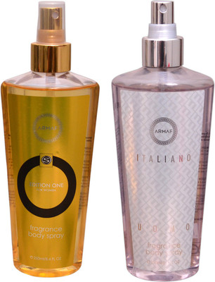 Armaf 1 EDITION ONE FEMME::1 ITALIANO Body Mist - For Men & Women(500 ml, Pack of 2)
Armaf 1 EDITION ONE FEMME::1 ITALIANO Body Mist - For Men & Women(500 ml, Pack of 2)