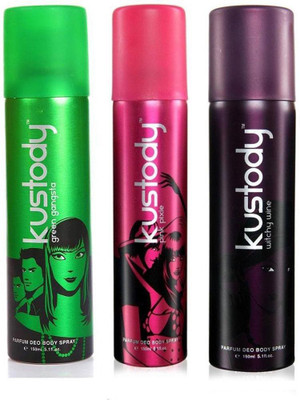 Kustody green-gangsta-pink-pixie-witchy-wine-purple- Deodorant Spray - For Men & Women(150 ml, Pack of 3)
Kustody green-gangsta-pink-pixie-witchy-wine-purple- Deodorant Spray - For Men & Women(150 ml, Pack of 3)