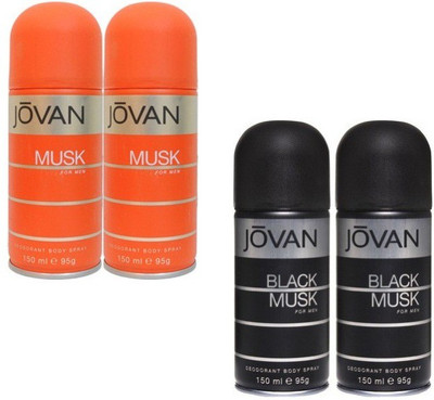 Jovan Live It Combo's In Musk Men Body Spray - For Men(600 ml, Pack of 2)